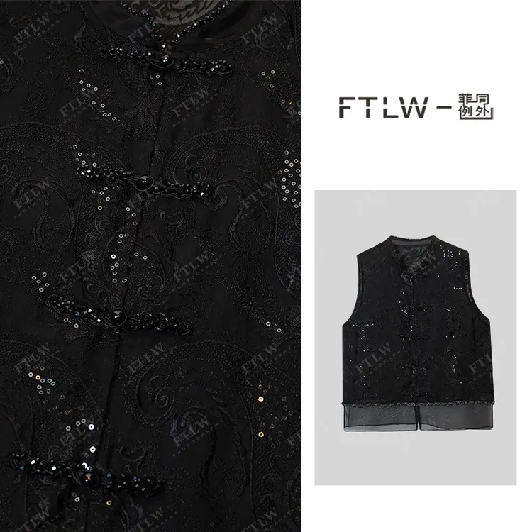 板熙FTLW-【夏日剪影】轻奢高级感气质时尚优雅女装上衣马甲-3540