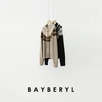  BAYBERYL老贝北欧费岛*复古提花圆领羊绒针织开衫ZZS5F1801-9/17