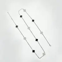 合金项链 【黑色四叶草毛衣链】周长89cm毛衣链新款百搭项链HC33805