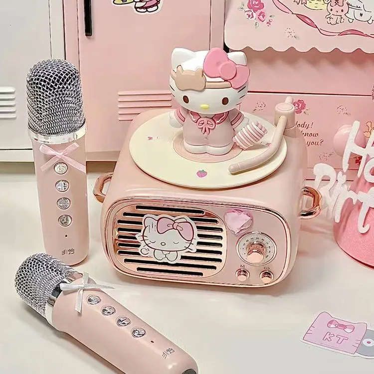 helloKitty话筒音响麦克风唱K蓝牙音箱生日礼物送女生闺蜜毕业