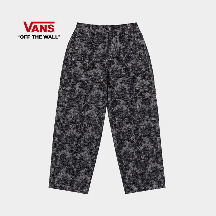 Vans范斯官方 JACQUARD BAGGY JEANS男梭织长裤休闲宽松QNMFAG