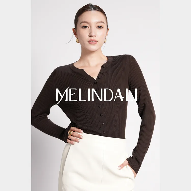 Melinda Li【天鹅亨利领】优雅职场德国扬子纱100美丽诺羊毛开衫