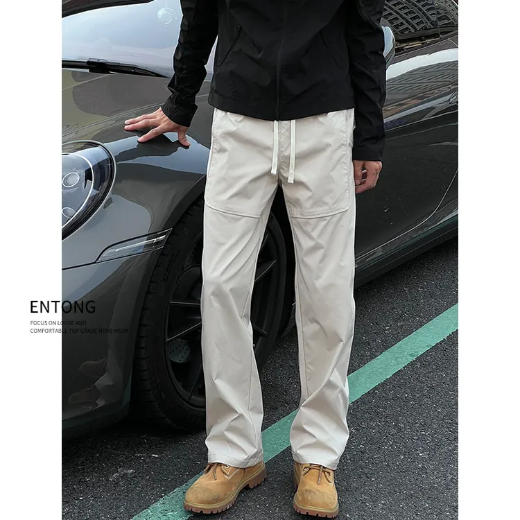 Entong美式运动cleanfit速干休闲裤男款宽松直筒裤子潮牌百搭长裤