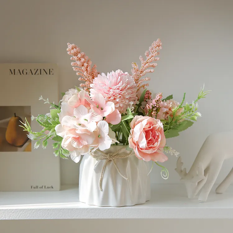 仿真花套装摆件植物花艺北欧风 盆栽INS创意装饰假花搁板酒柜客厅