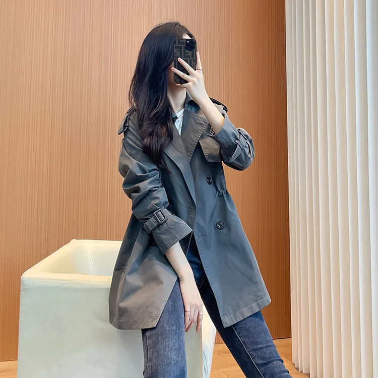 UQS英伦慵懒风风衣2025秋季新款高端品牌中长款风衣外套百搭显瘦