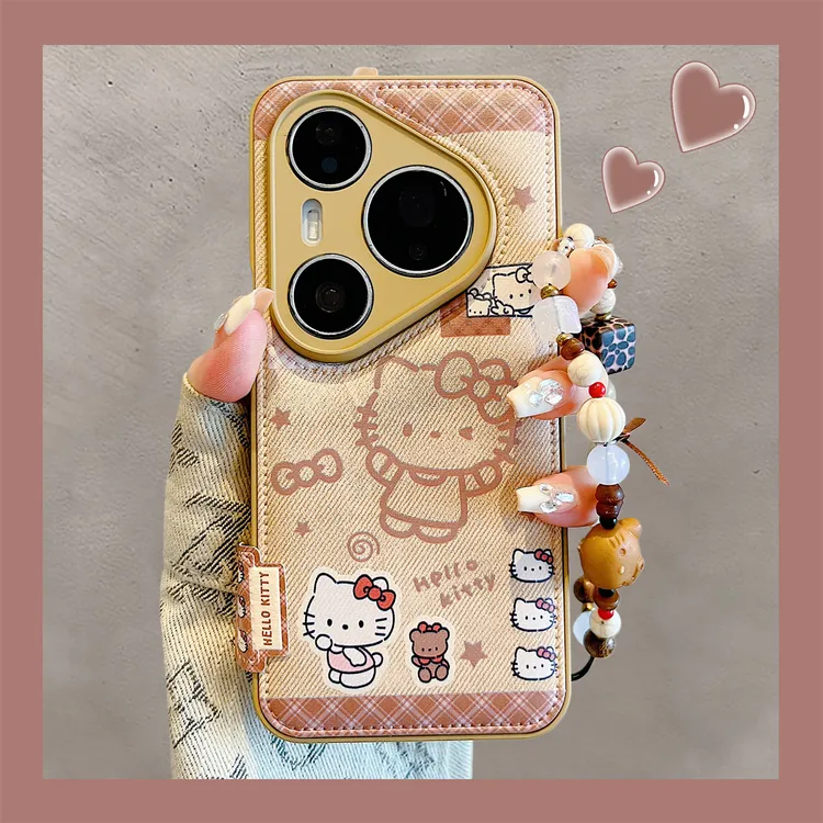 适用华为pura70pro+手机壳70Ultra韩系ins可爱卡通kitty猫标签女