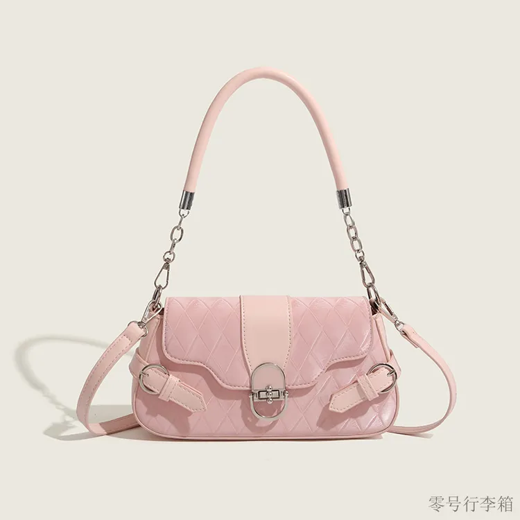 腋下包女包新款美拉德复古包包五金锁扣翻盖包单肩通勤包2025新潮