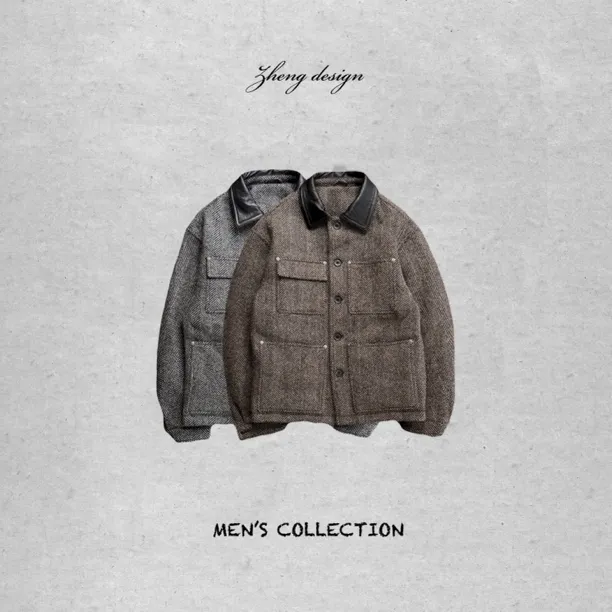 鹅绒(90%绒子)纯羊毛轻奢老钱羽绒服外套