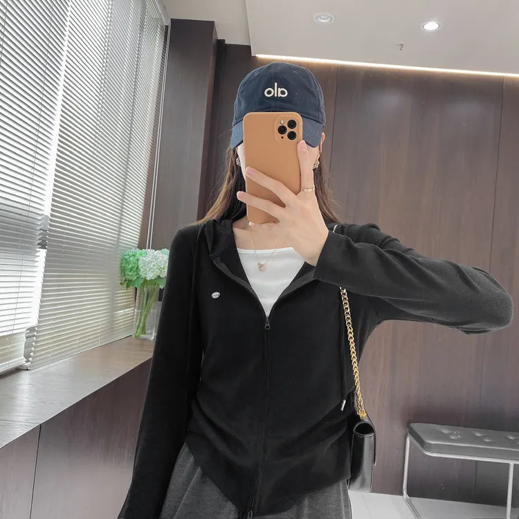IMFLY金小金自制女装 连帽T恤DYW9788早秋连帽运动休闲修身帽衫