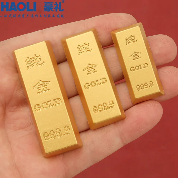 创意金砖合金摆件实心仿真金条聚宝盆填充开业乔迁家居装饰小礼品