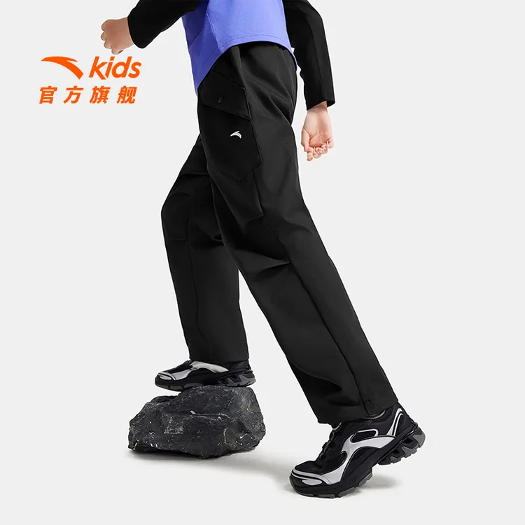 安踏儿童男童运动长裤2025新款透气舒适青少年户外四防
