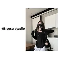 MMU领长袖T恤女春秋早秋修身显瘦内搭打底衫正肩上衣083