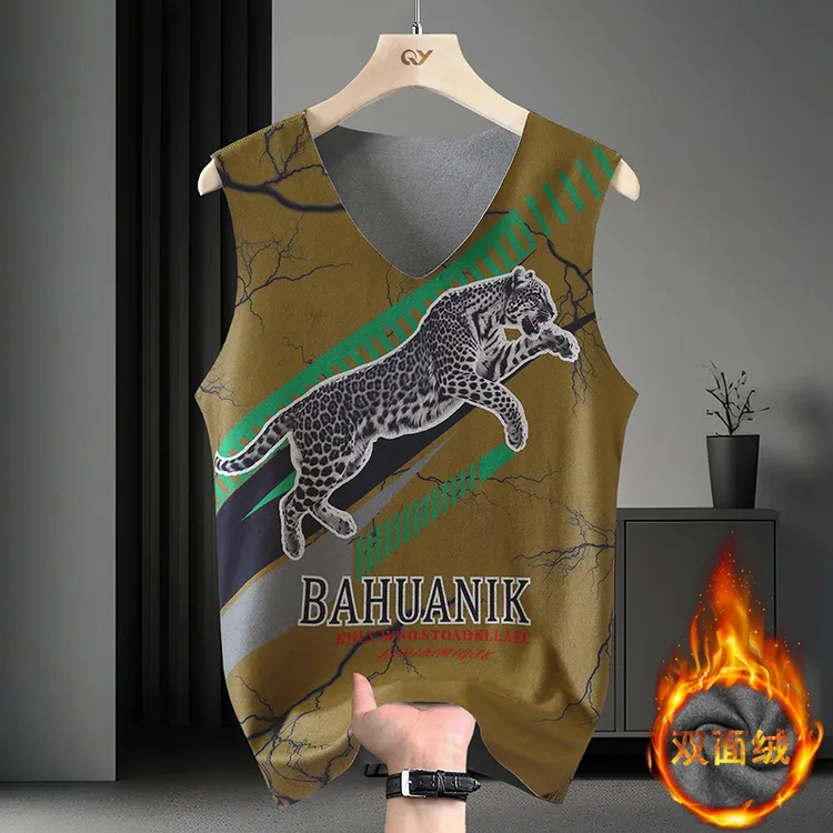 豹子猛男必备秋冬季节内搭保暖背心男士爆款