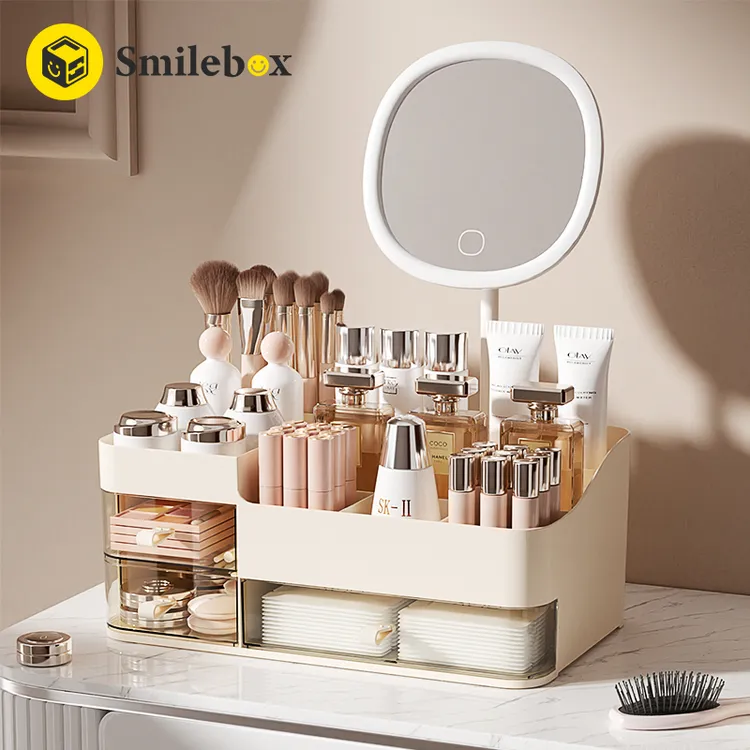 日悦星辰2024年新款化妆品收纳盒桌面收纳盒学生宿舍桌面整理盒