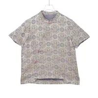 银砾-YZ860515新中式宋锦桑蚕丝时尚百搭中国风气质短袖开衫女装