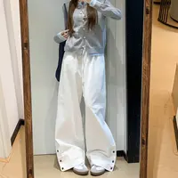 萝卜大叔新款阔腿裤女秋季高腰宽松慵懒松紧腰休闲工装裤51079