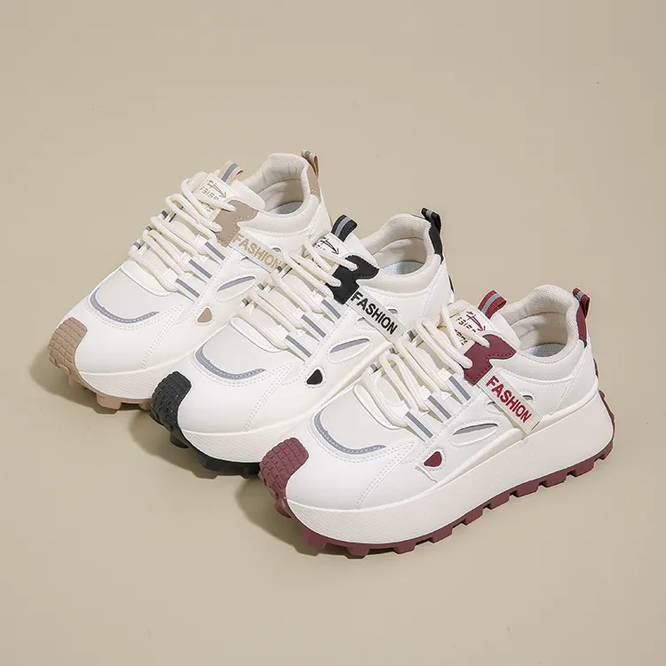 DAFIHNIE爆款女鞋2025年秋季新款韩版百搭休闲鞋皮面时尚阿甘鞋