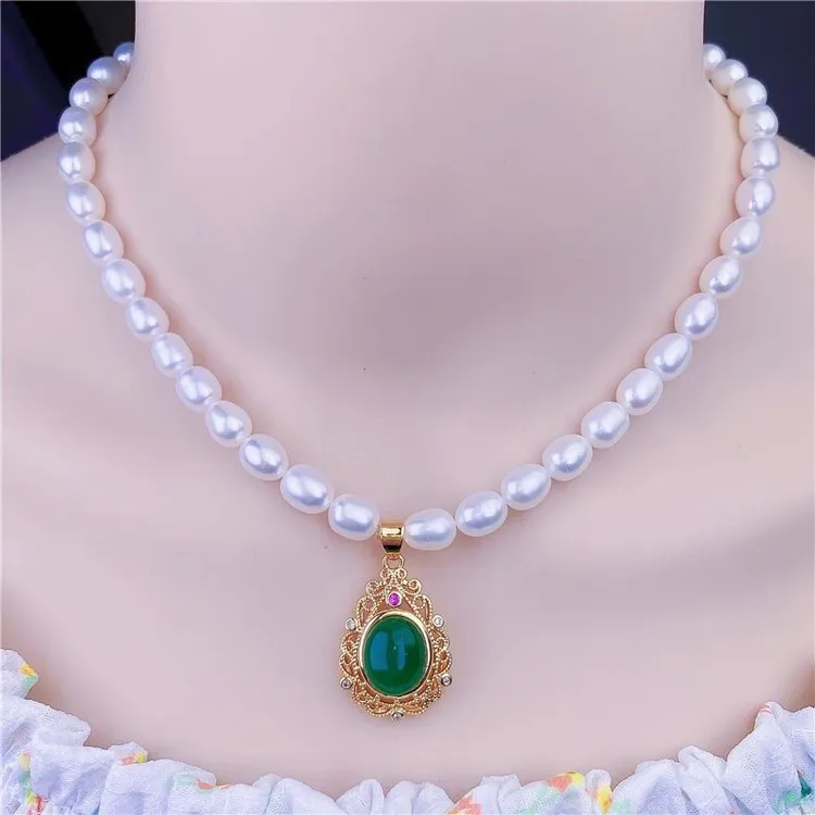 新品珠珠项链毛衣链珠气质时尚百搭高端大气妈妈送婆婆