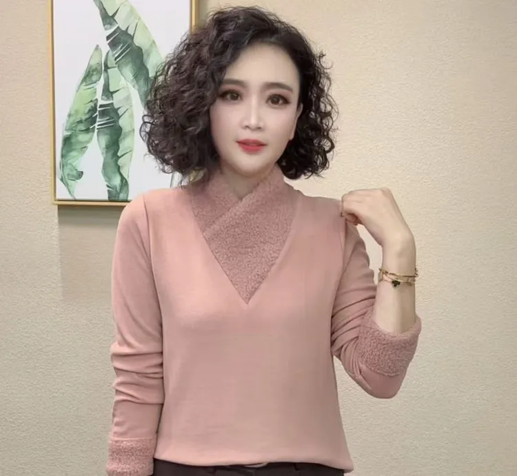 2025洋气冬季新款气质百搭显瘦女T恤上衣#8891