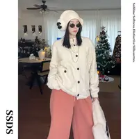 SSDS【云朵糯叽叽】高定小香风菱格纹羊毛针织外套提花气质休闲外套