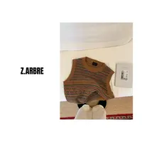 Z.ARBRE “费尔岛” 100%纯羊毛背心女