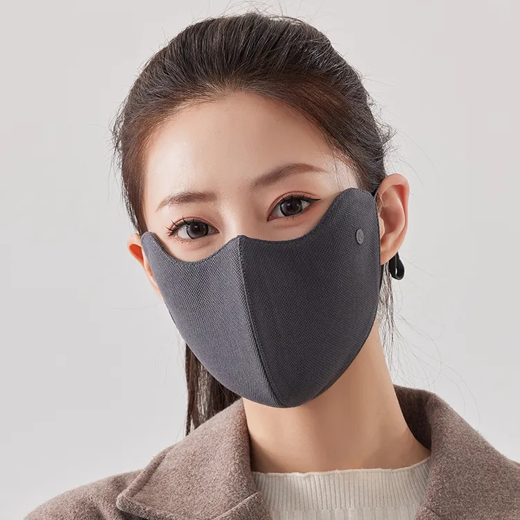 秋冬女士保暖口罩棉织透气简约时尚高颜值骑行防风防寒护眼角面罩