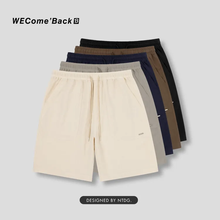 夏季莱赛尔天丝大口袋休闲亚麻短裤90338