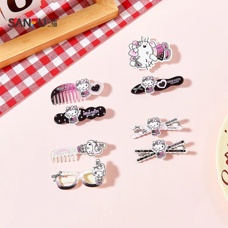 三福三丽鸥组合发夹一对 时尚可爱卡通发饰头饰配饰843220