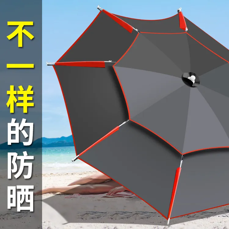 新款遮阳伞防晒户外垂钓地插加厚折叠万向钓鱼伞360度钓鱼专用伞