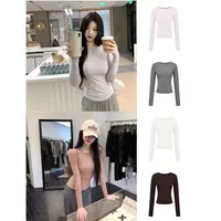 修身小圆领 舒适高弹显瘦长袖内搭C 9794#