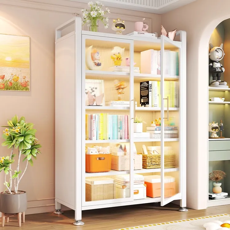 书柜家用落地多层置物架多功能防尘收纳柜一体靠墙储物柜儿童书架