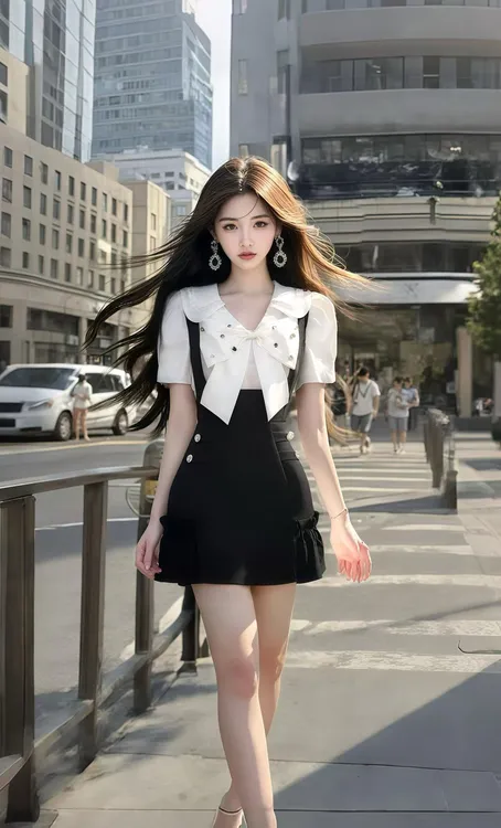 2025夏季新款黑白方领小众设计设计连衣裙女时尚气质高级氛围感