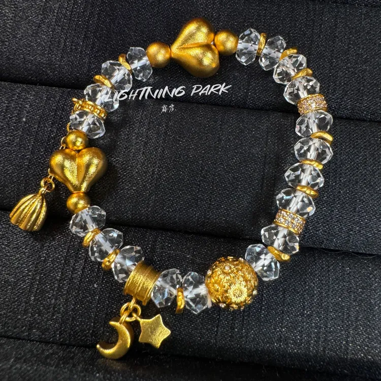    镀K金 LIGHTNINGPARK 新中式皮桃爱心公主手链38