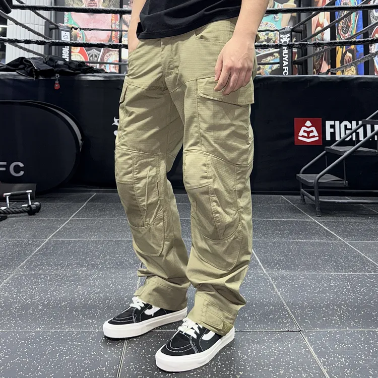 【YX2】男士突击战术风长裤防刮耐磨户外登山休闲工装裤可装护膝