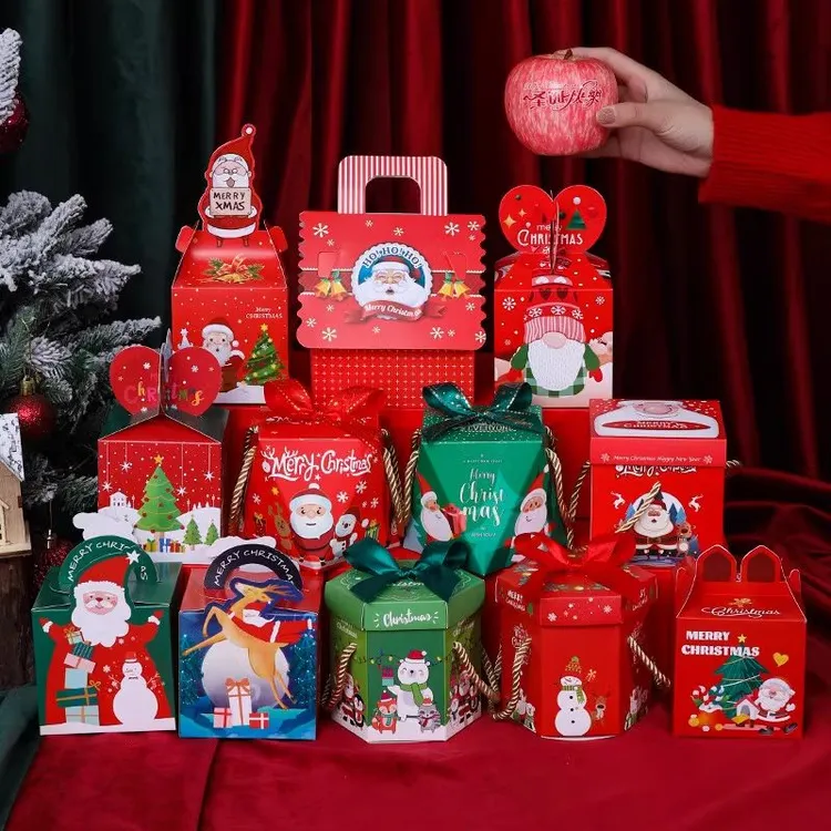 新款圣诞节平安夜苹果礼盒平安果包装盒礼物儿童糖果高端礼品盒子