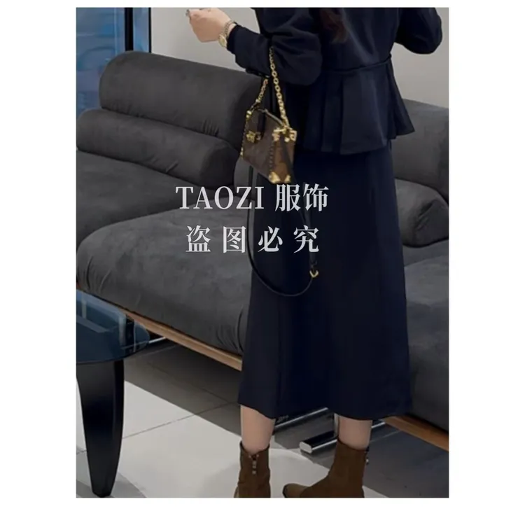 【现货秒发】09222【南油高定】高级感设计师新款气质百搭半裙