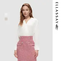 【丽公主专享】ELLASSAY春夏气质V领优雅衬衫女EWV343C00100