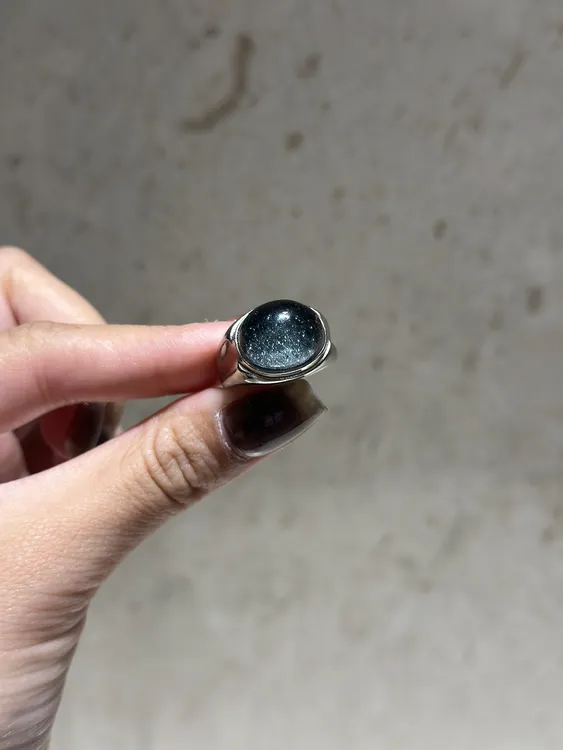 925银戒指 沁源QIN YUAN· 蓝晶沙戒指｜DIY原创｜签收24小时鉴赏