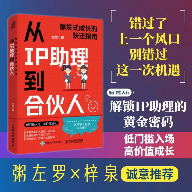 从IP助理到合伙人：爆发式成长的跃迁指南 文文著职业跃迁IP职场