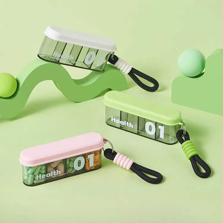 新款分格便携式外出旅行随身携带迷你药盒密封防尘药物收纳