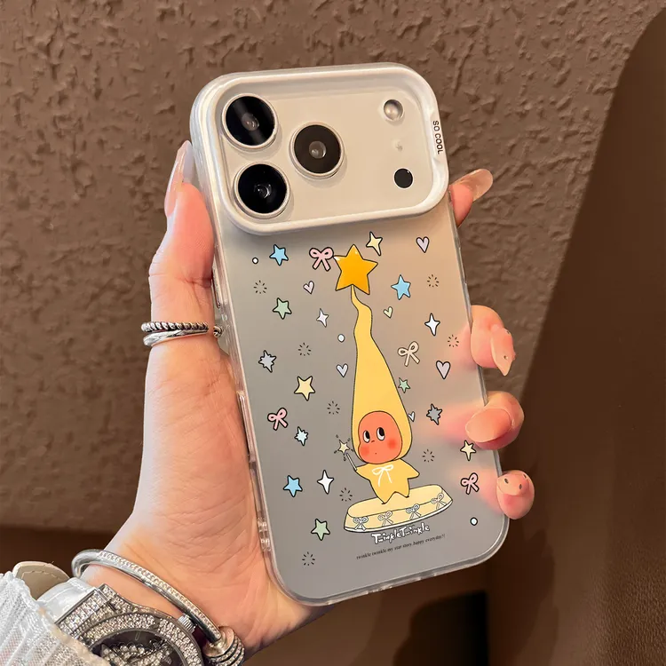 星星人适用iphone17promax手机壳新款苹果17动漫彩银16高级感防摔