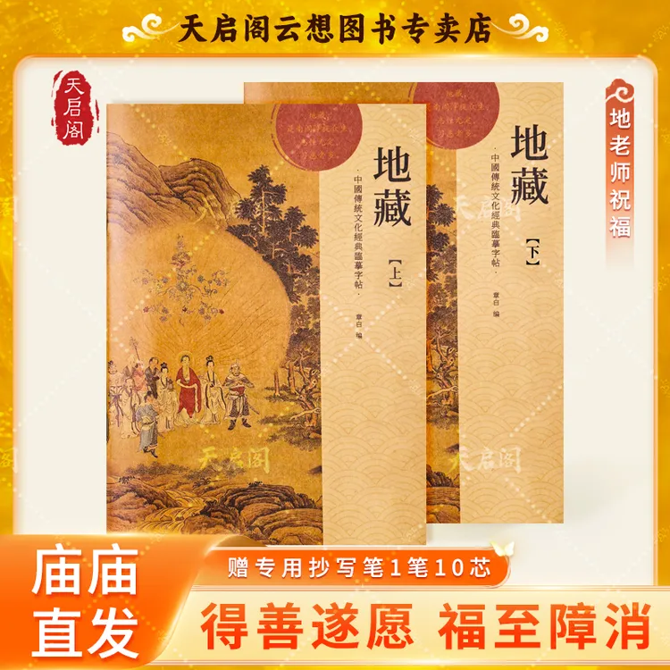 【消业除障】消业遂愿手抄地藏经上下册全套经典文化经书抄写本字帖
