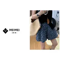 XMM.《青花瓷裙裤》夏季时尚百搭洋气休闲小众显瘦松紧腰短裤0876