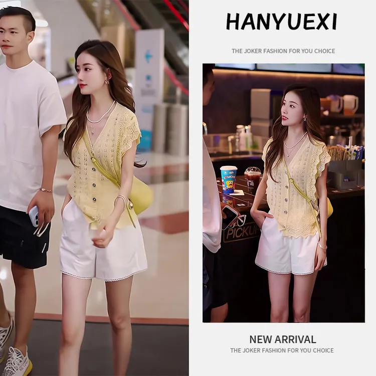 夏季一整套女装2025新款韩版时尚减龄显瘦气质无袖上衣短裤两件套