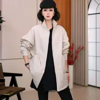 9235秋冬新款2025宽松休闲翻领短款棉衣外套女