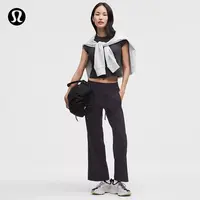 Pull-On 女士松紧腰中腰阔腿裤 28"丨lululemon丨LW5IB9A