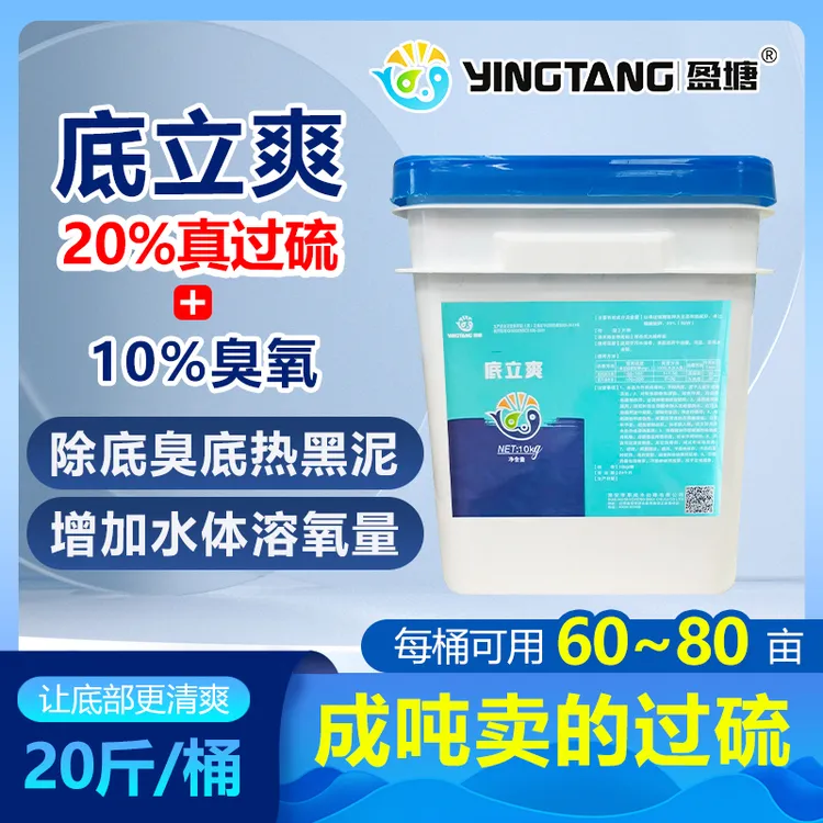 含臭氧型的过硫酸氢钾水产复合盐改底净水王鱼虾蟹改底王水产养殖