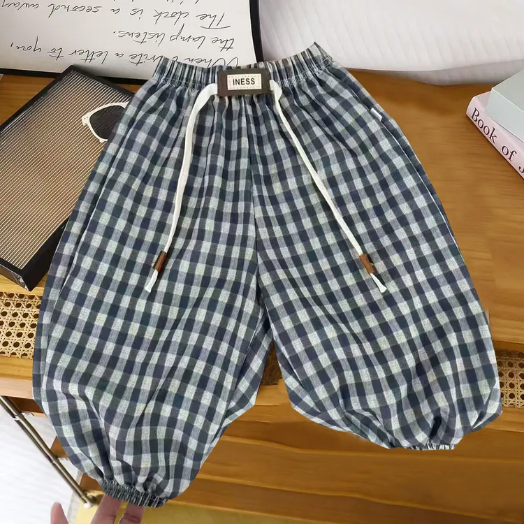 儿童防蚊裤夏季薄款束脚裤休闲裤男宝宝女童哈伦裤时尚洋气灯笼裤