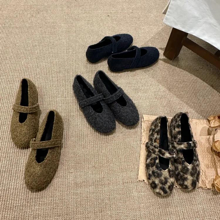 冬日的恒温守护！25FW圈圈卷卷毛加绒小内增3cm单鞋838-6