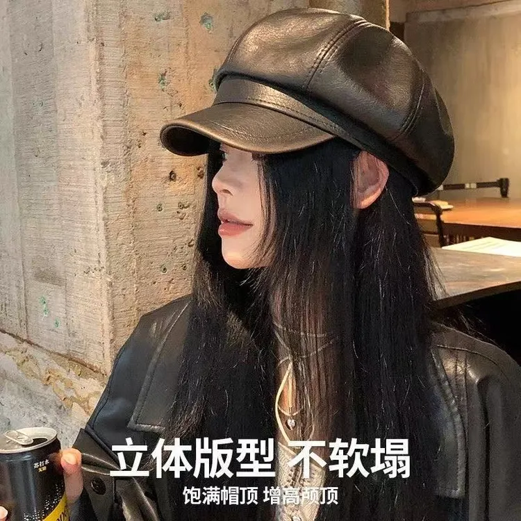 帽子女秋冬韩版贝雷帽毛呢英伦八角帽潮日系画家帽休闲百搭帽子女